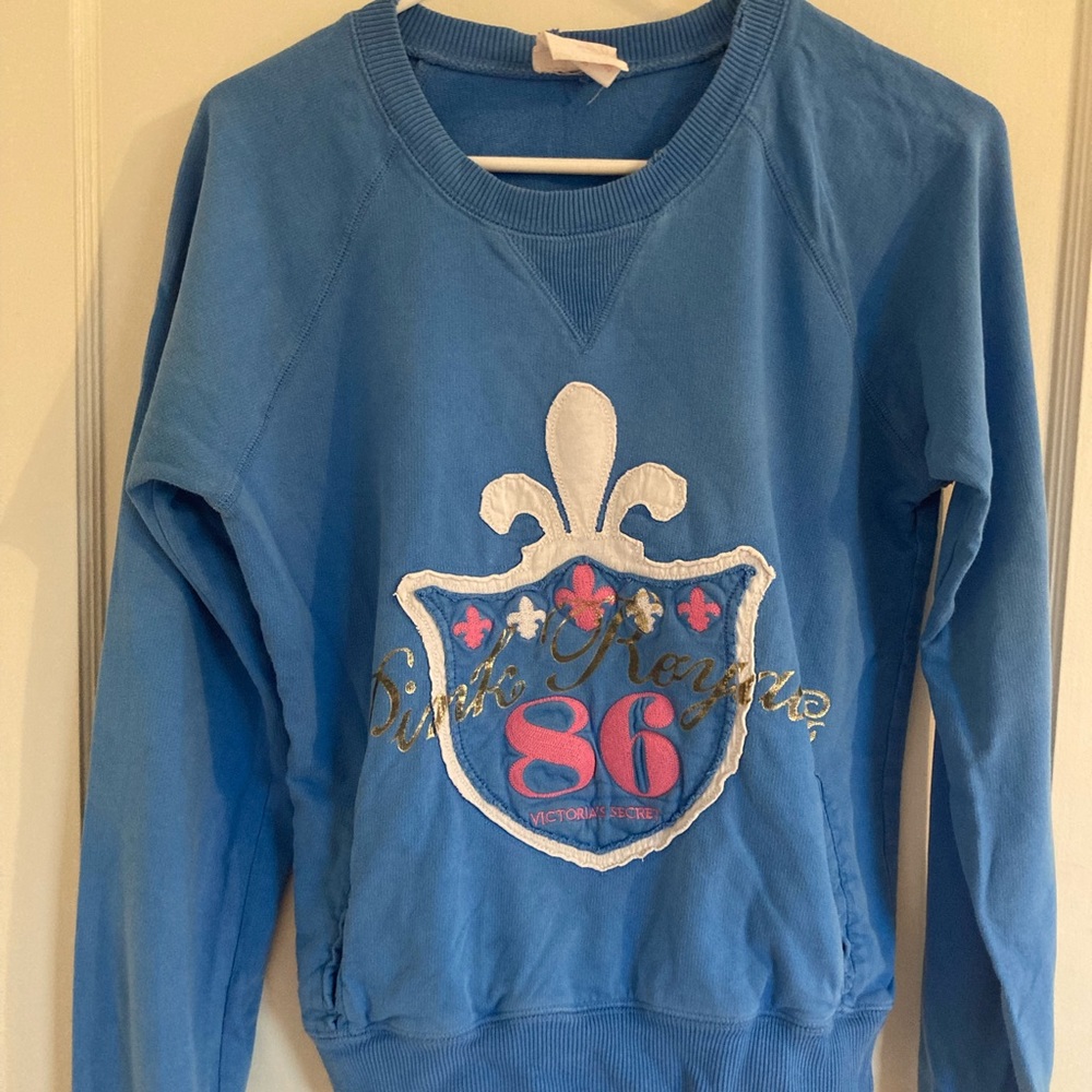 Victoria’s Secret PINK distressed crew neck sweatshirt